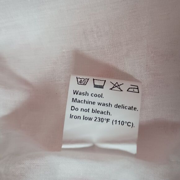 Linen Vibes Crop Jacket Top Long Sleeve Cotton Ivory Red Womens Medium - Picture 5 of 5